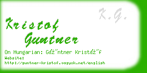 kristof guntner business card